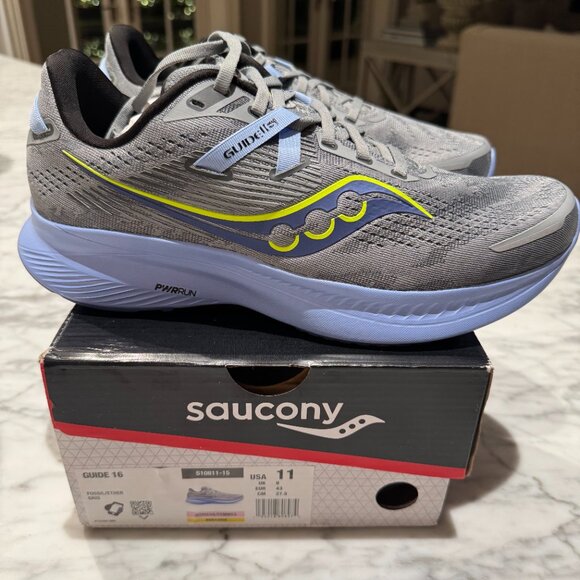 Saucony Guide 16 Women's Running Shoe Fossil/Ether Size 11 - Picture 3 of 9